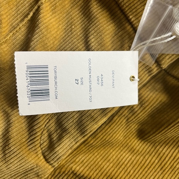 Tory Burch Devi Pants corduroy straight New - Picture 8 of 9